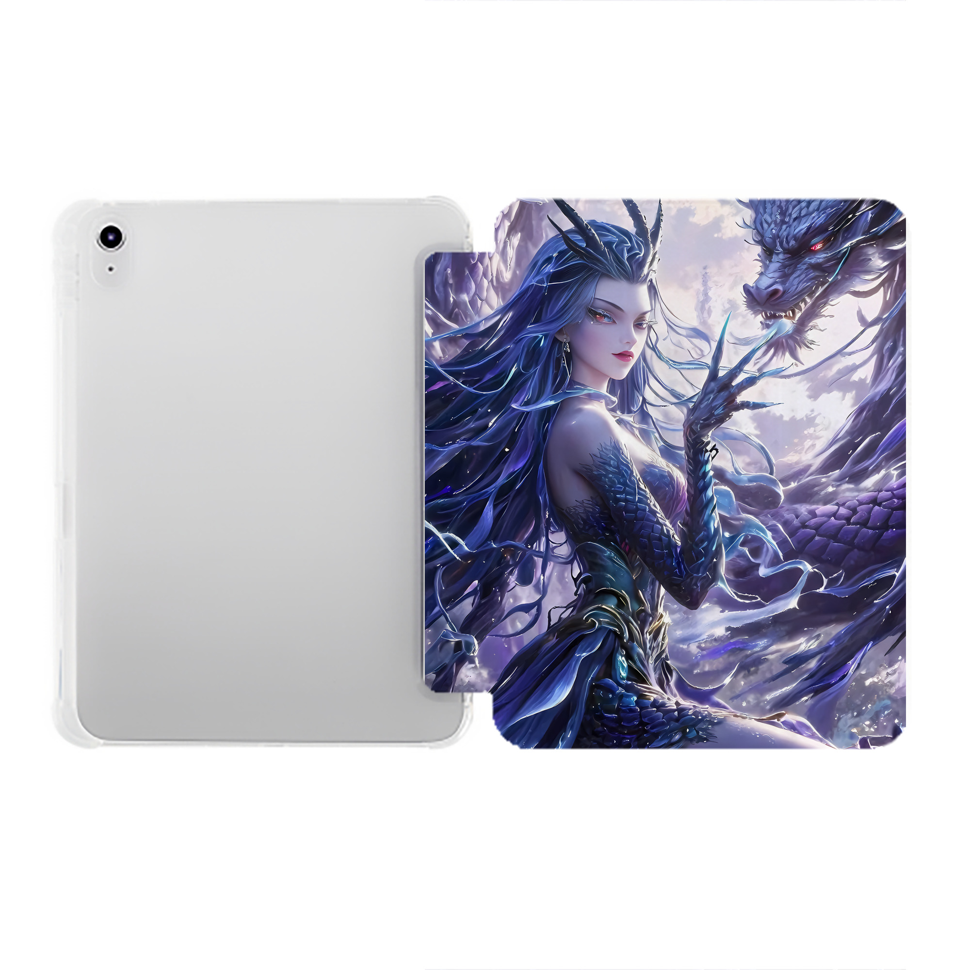 （画像用） Ne Zha 2 ナタ 魔童の大暴れ IPad ケース ペン収納付き 三つ折りスタンド PUレザー×シリコン 対応機種9.5/10.5/10.9インチ